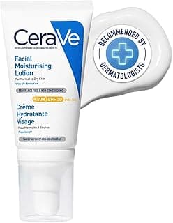 CeraVe AM Facial Moisturizing Lotion For Normal to Dry Skin (52ml) - Broad Spectrum SPF 30 Sunscreen | Non-Comedogenic, Paraben-Free And Fragrance-Free Lotion