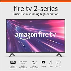 Amazon Fire TV 40" 2-Series (newest model), HD smart TV with Fire TV Alexa Voice Remote, stream live TV without cable