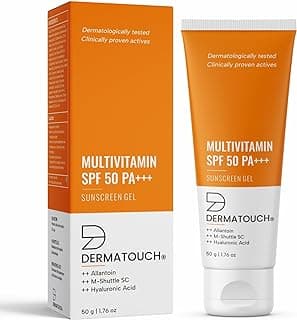 DERMATOUCH Multivitamin Spf 50 Pa+++ Sunscreen Gel For All Skin Types | Uva-Uvb Protection |Zero White Cast | Unisex | 50G